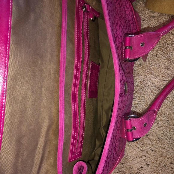 COACH PINK CANVAS⚡️ TOTE BAG AND COIN PURSE SET - Picture 3 of 11